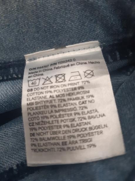 Zvonové jeansy, h&m,134