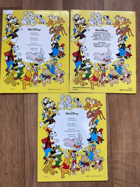 Krásne staré retro mini knižky walt disney, 