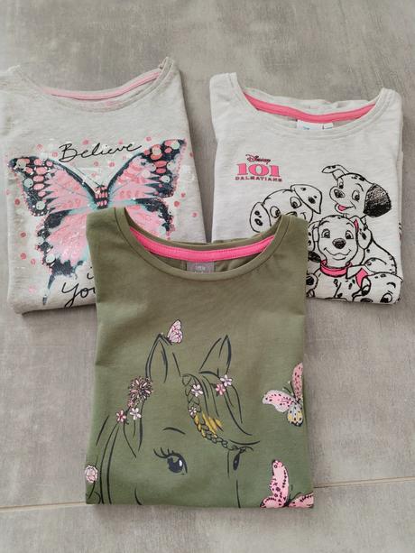 Tričko 3x, veľ.128/134, 122–134