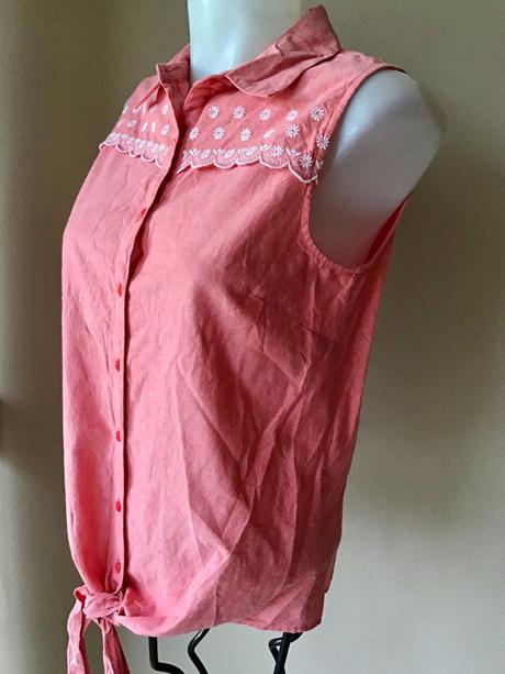 Bluzka s vysivanym sedlom /14, papaya,36 / 38