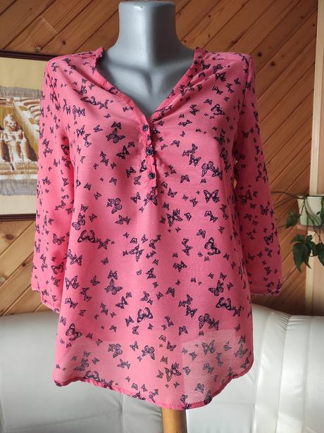 Blúzka s motýľmi, zn. bershka, veľ. s-m, bershka,s