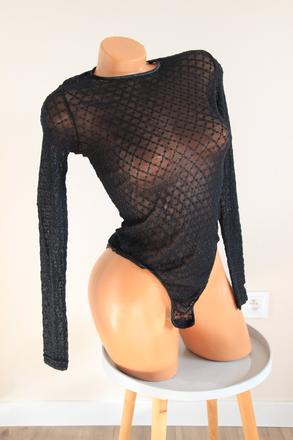 Sieťovaný body top, s/m, s