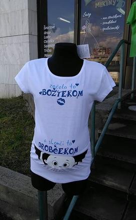 Tričko pre tehotné - začalo to božtekom + kuk, s