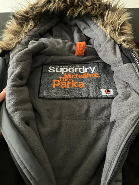 Superdry microfibre panska parka, vel. l, superdry,l