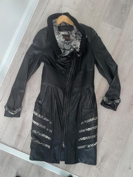 Kožený kabat pravá koža, s