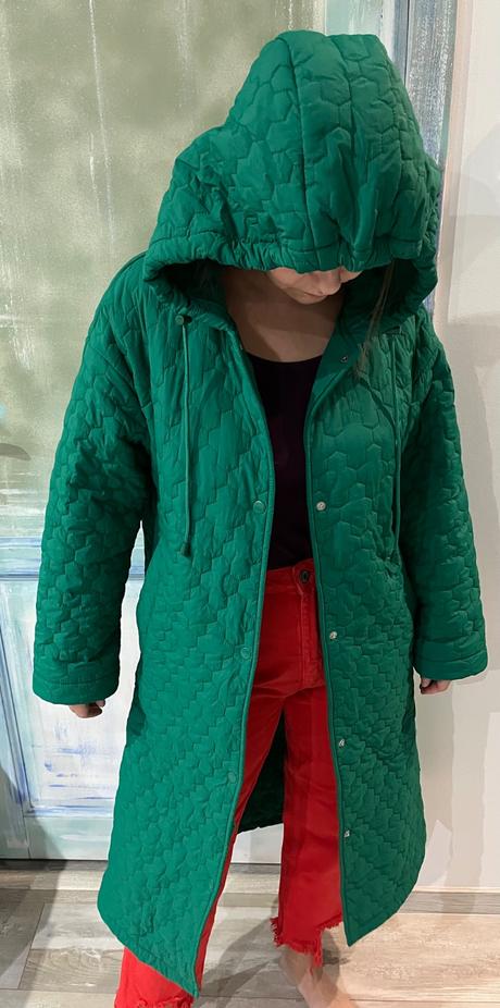 Zelená nepremokavá dlhá bunda next, next,s