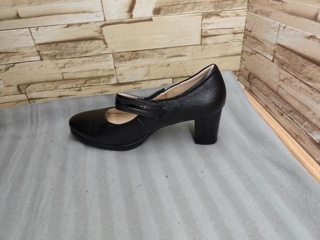 Rieker 40 - dámske kožené čierne lodičky, rieker,40