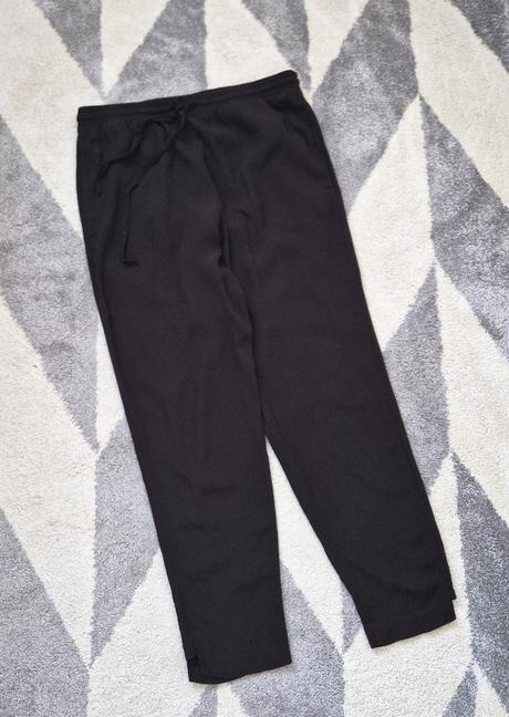 H&m nohavice čierne padavé, h&m,m