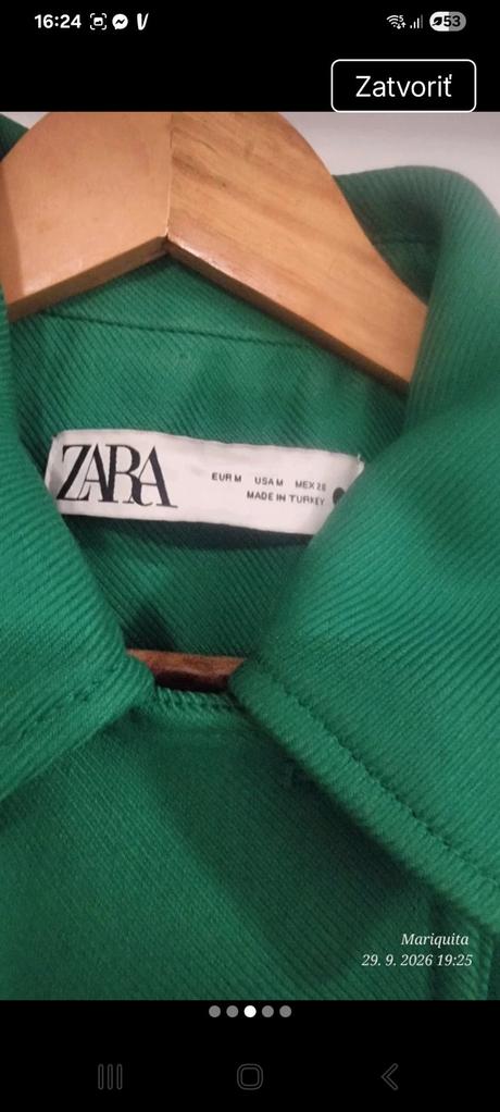 Zeleny smaragdovy kabat zara, zara,m