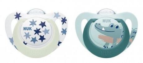 Nuk silikónový sumlík star day & night 6-18m, 2ks, nuk