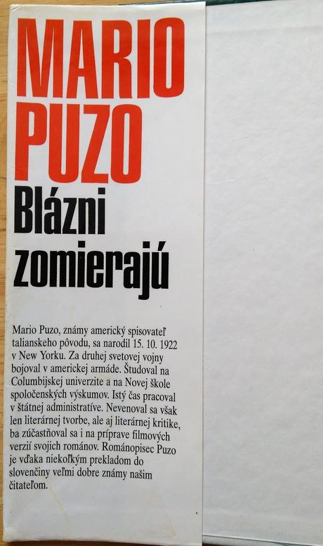 Blázni zomierajú, mario puzo, 1993, 