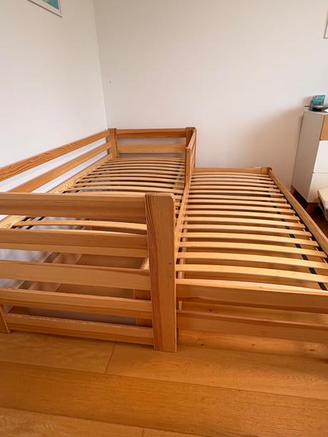 Detská rozťahovacia posteľ z masívu borovice, šírka (cm): 90,dĺžka (cm): 200