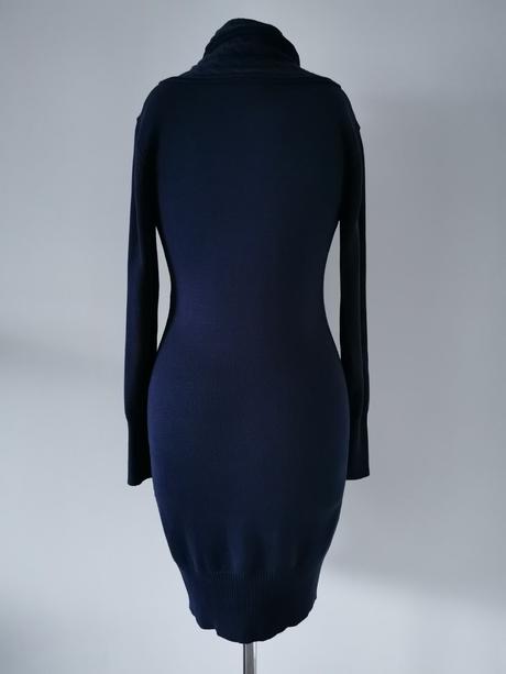 Pletené modré šaty bodyflirt s, bonprix,s
