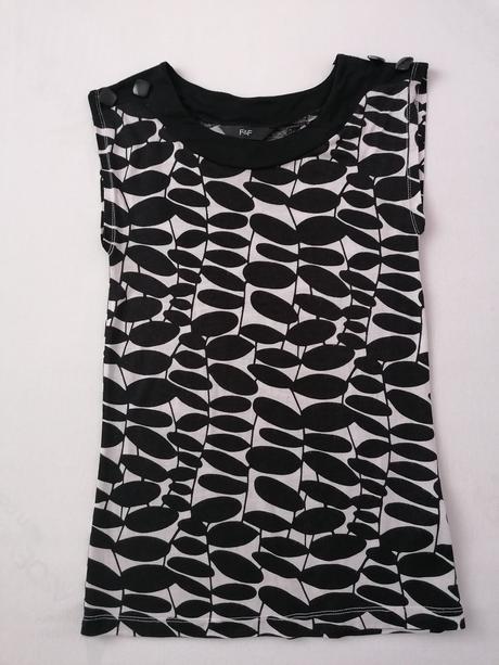 Čierno-biele tričko, f&f,36