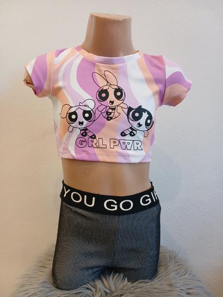 Dievčenský crop top powerpuff girls (116), 116