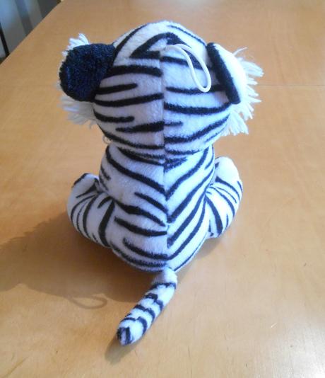 Plyšový tiger biely sediaci,