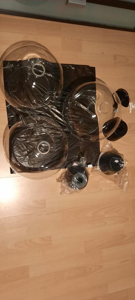 Svietidla zavesne, priehladne - 3 ks, 