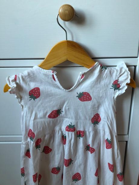 Biele jahodové šaty h&m, 98, h&m,98