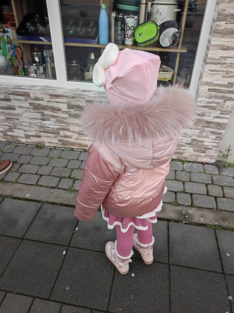 Zimná bunda s prírodnou kožušinou, 110