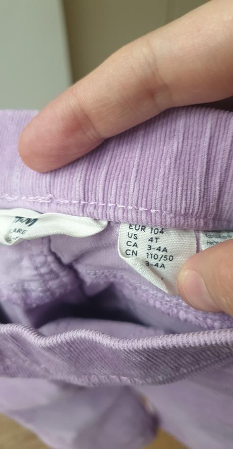 Menžestrove nohavice, h&m,104