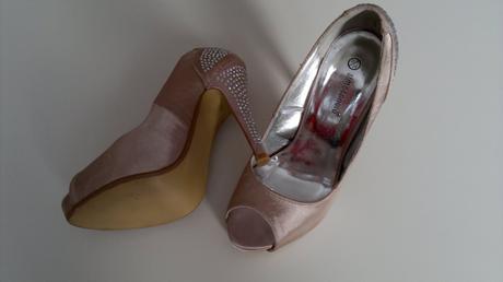 Staroružové high heels s kamienkami na podätku, 36