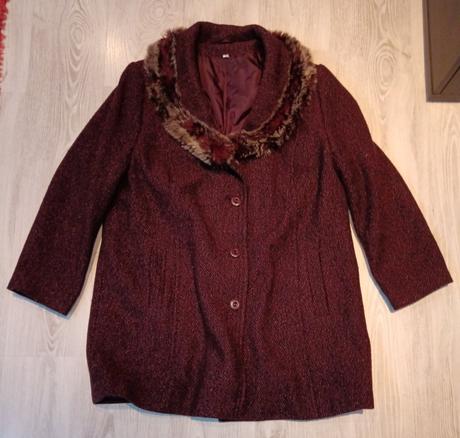 Kabát bordový veľ. 48 zn. odema, 48