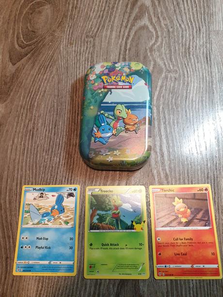 Pokémon tcg kovová krabička mudkip, torchic,