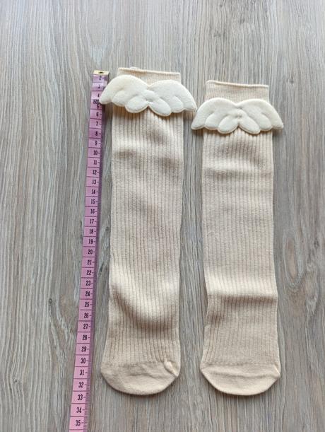 Dievčenské podkolienky s krídlami - 2 veľkosti, 