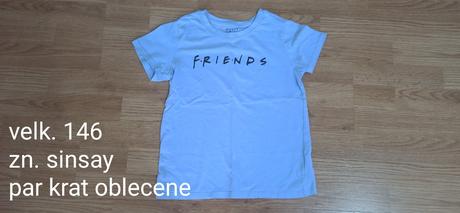 Tričká 146/152, 6 ks, 146