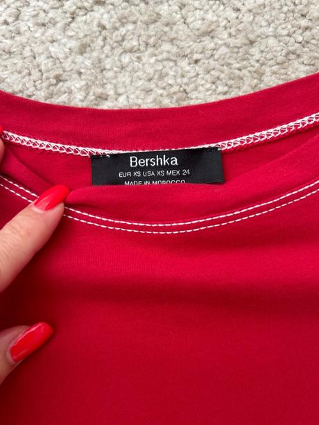 Červené saty, bershka,xs