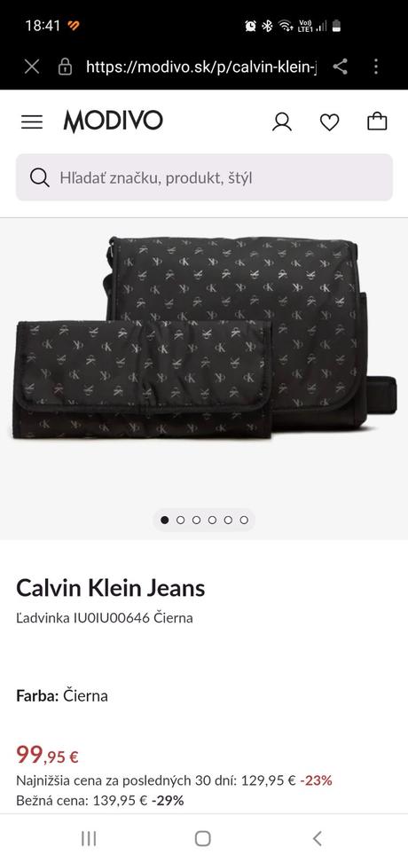 Calvin klein orig. prebalovacia podložka, 