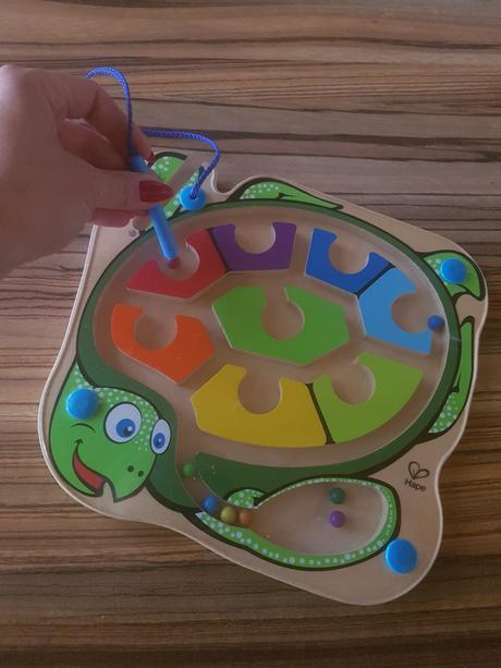 Drevená hra magnetická korytnačka,