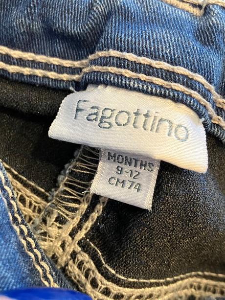Dievčenské džínsy tmavomodré (9-12 mes.), fagottino,74