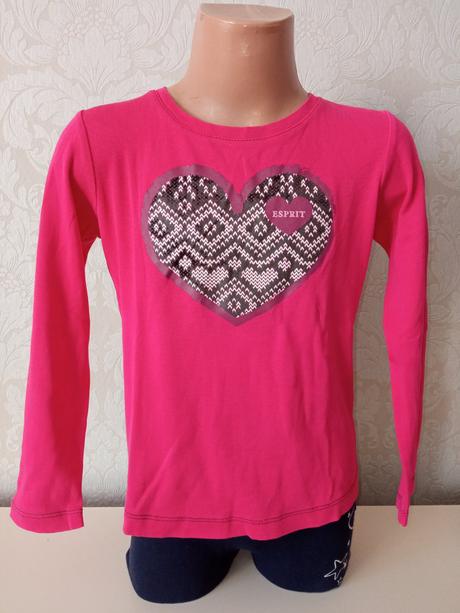 Dievčenské tričko so srdiečkom (116-122), esprit,116