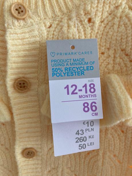 Dievcensky teply sveter s vlnou, primark,86