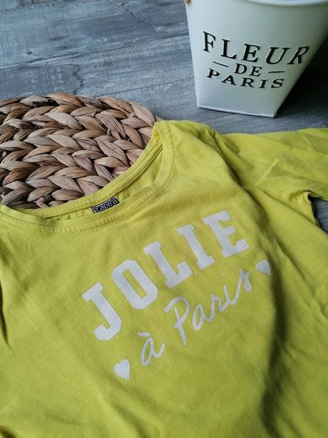 Tričko s dlhym rukavom zlte, 110