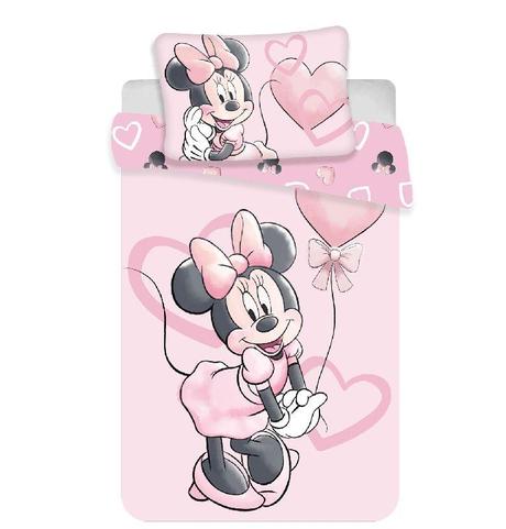 Obliečky do postieľky minnie pink heart baby, šírka (cm): 100,dĺžka (cm): 130
