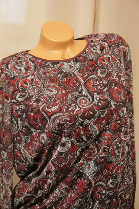 Čierno červená blúzka, l/xl, l