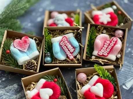 Voňavé mydlove dekorácie v krabičke,