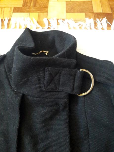 Čierny kabát mango so zlatými aplikáciami, mango,m