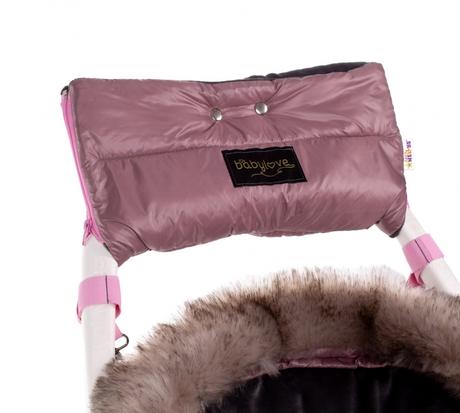 Rukávnik ku kočíka style, pudrovo ružová,