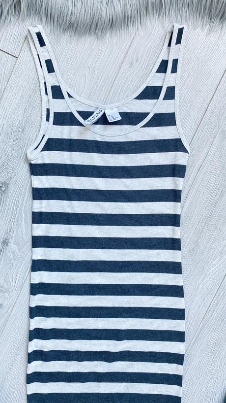 Pásikavé midi šaty h&m, h&m,xs