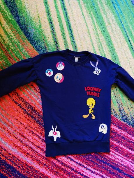 Pulóver looney tunes, h&m,122