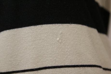 Béžovo čierny pásikavý top, m/l, m