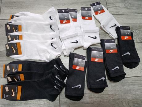 Pánske ponožky -41/44,45 biele a čierne nike, nike,44