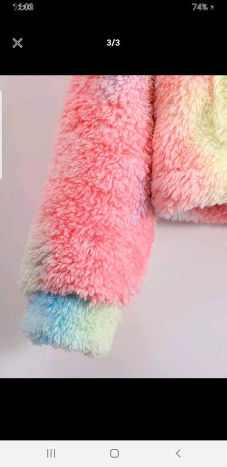 Bunda teddy farebná, 116 - 152