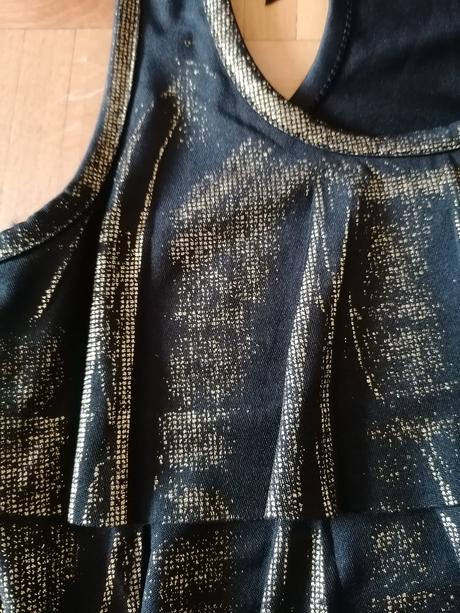 Čierno zlatý top alebo šaty tally weijl, tally weijl,xs