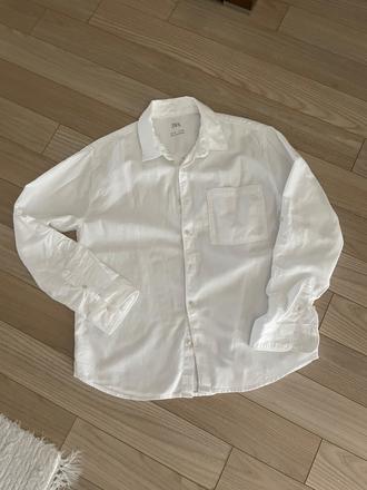 Košeľa bavlna lan, zara,152