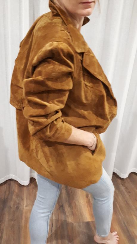 Kožený kabát vintage oversize vel 38/40/42, l