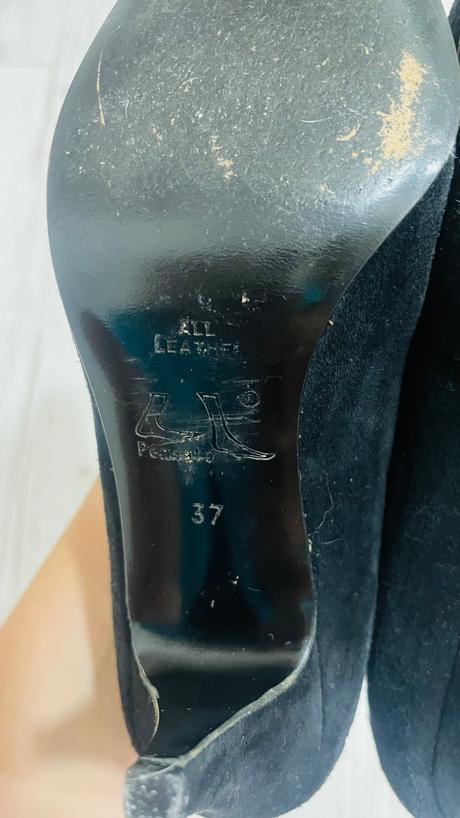 Lodičky z brúsenej kože 37, 37